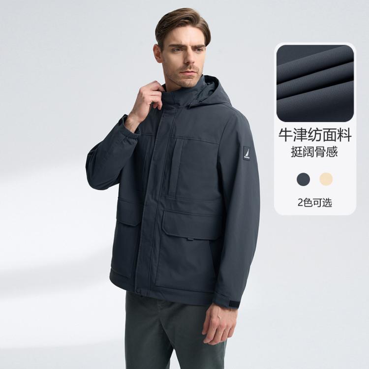 NAUTICA 诺帝卡 男装春季牛津纺面料防轻泼水派克外套薄夹克JO2316 755元