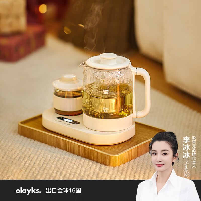 olayks 欧莱克 迷你养生壶 煮茶壶 恒温电热水壶 花茶壶办公室烧水壶一人养