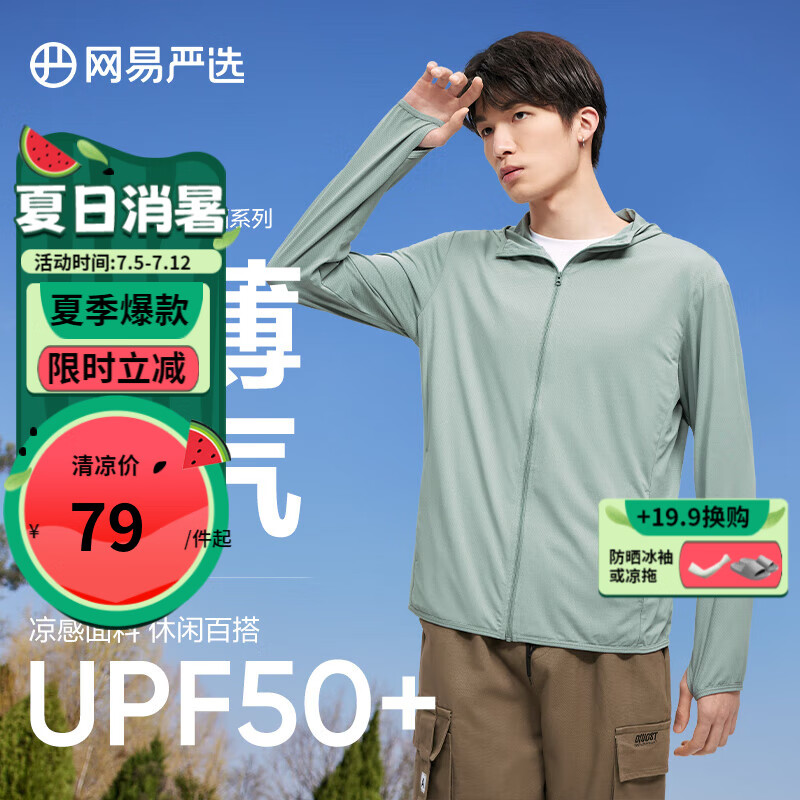 YANXUAN 网易严选 UPF50+冰盾防晒衣男 针织网眼款 63.26元（需用券）