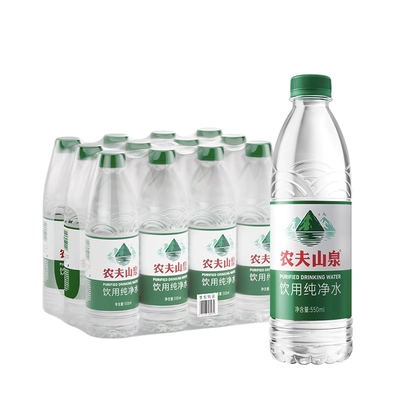 再降价：农夫山泉饮用水纯净水550ml*12瓶装 5.3元（淘金币抵扣4.41元）