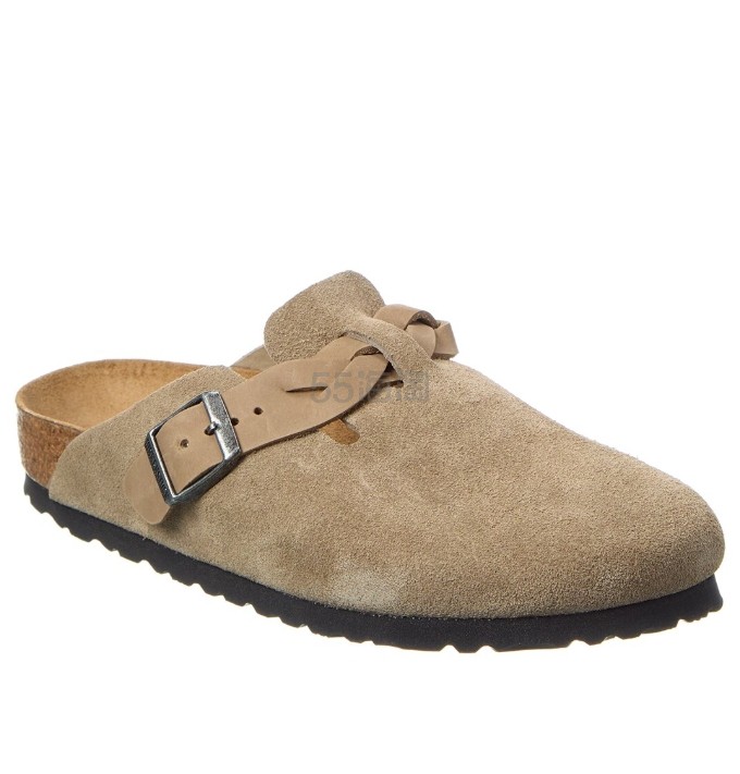 Birkenstock Boston 沙色麂皮一腳蹬