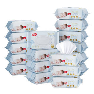 huggies 好奇 huggies金装婴儿专用湿巾80抽18包阿尔卑斯冰川水清爽