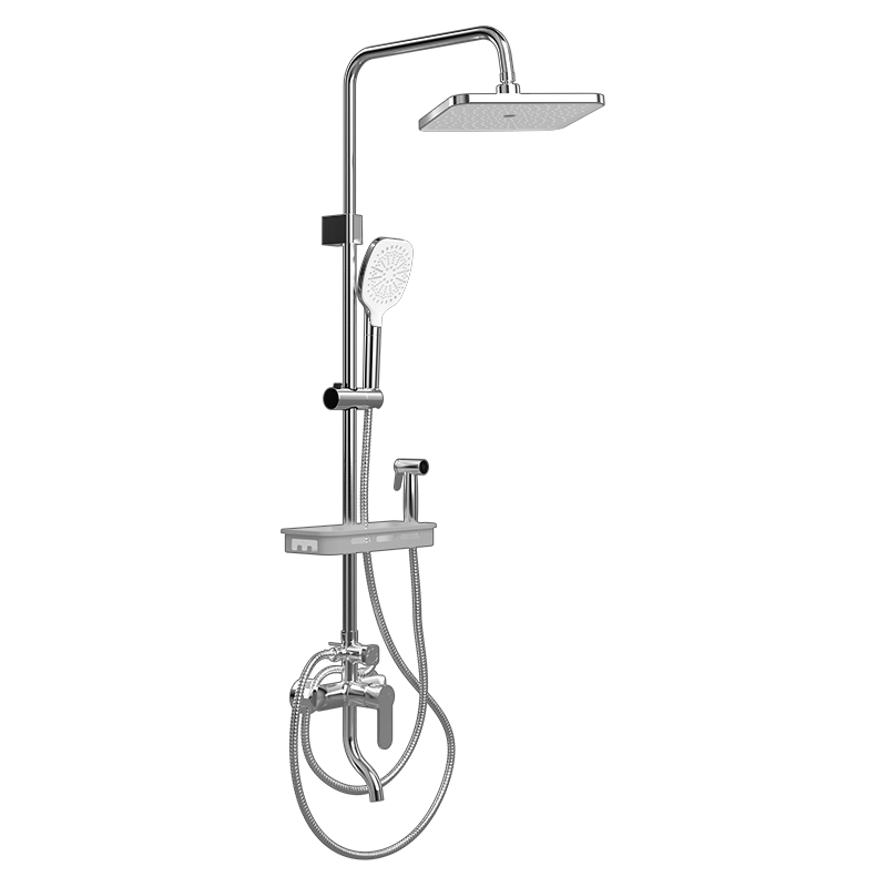 移动端、京东百亿补贴：京东京造 JDJZHS2103 多功能淋浴花洒套装 银色 358.78