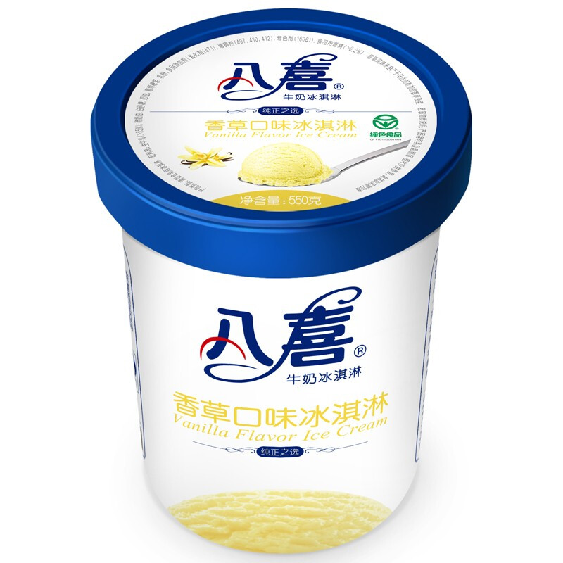 BAXY 八喜 牛奶冰淇淋 香草口味 550g 11.47元（需用券）