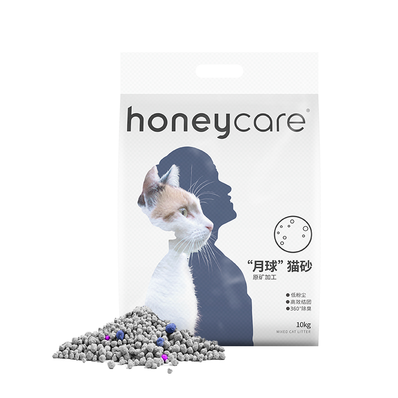 PLUS会员：HONEYCARE 好命天生 膨润土猫砂 10kg 22.41元包邮（双重优惠）