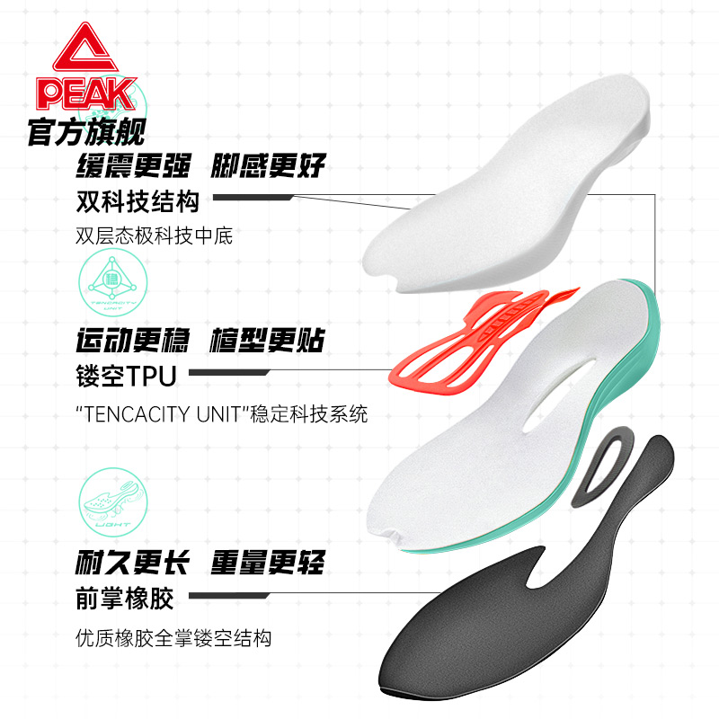 PEAK 匹克 飞羚2.0V2跑步鞋男夏新品缓震支撑长距离跑大体重训练运动鞋 319元