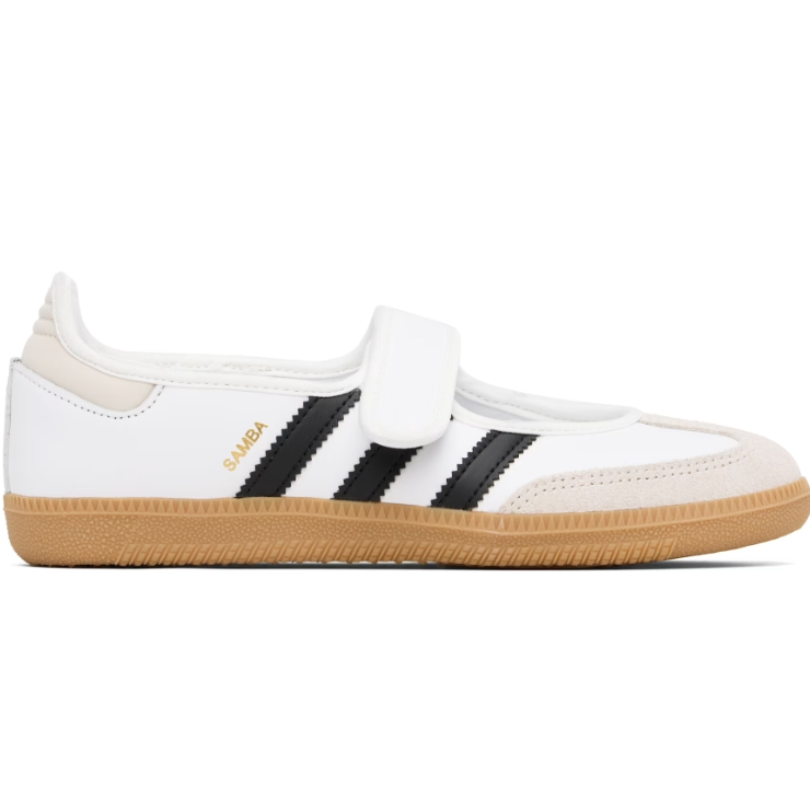 中站含税！adidas Originals 白色 Samba Jane 玛丽珍鞋 $135（约969.91元）