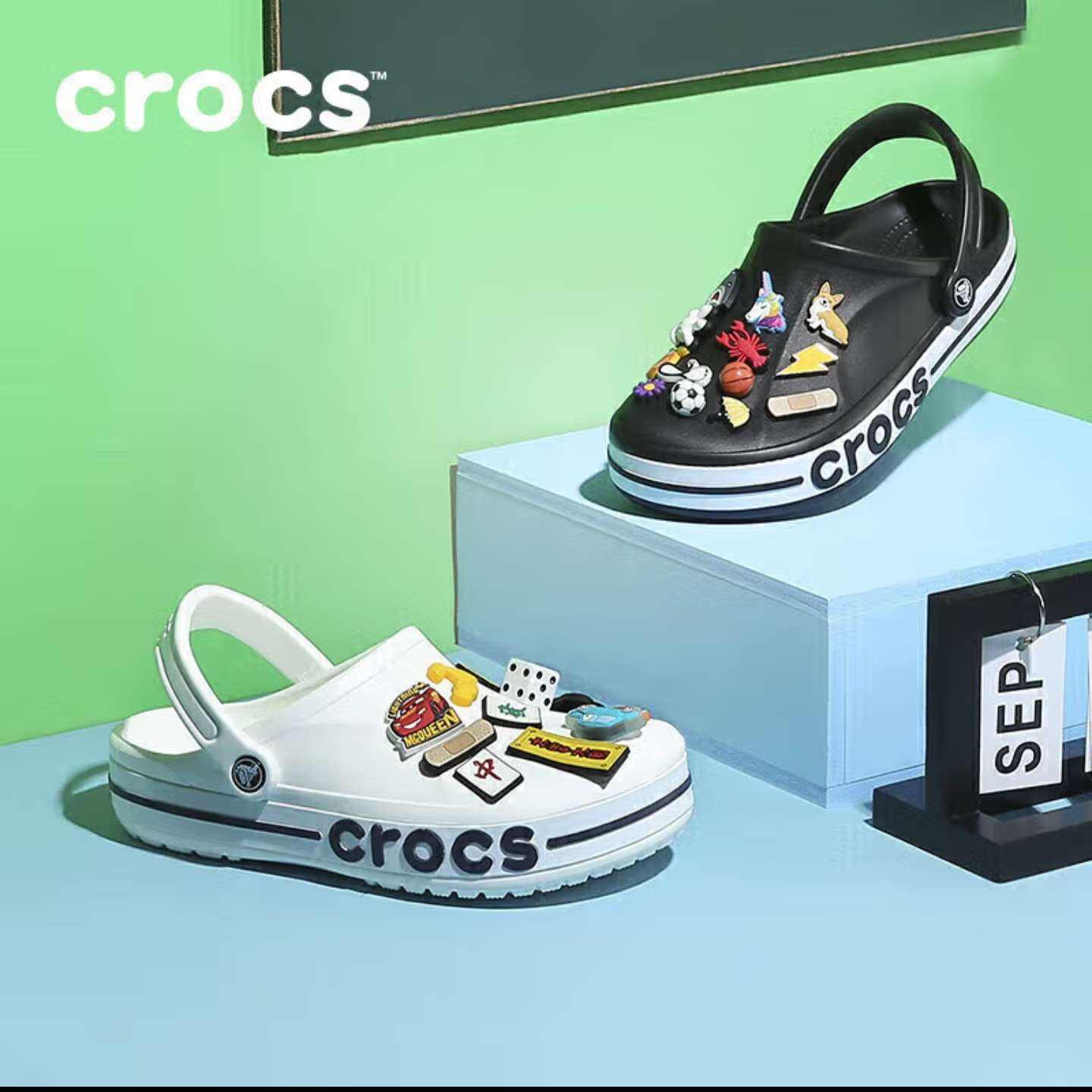 crocs卡骆驰贝雅卡骆班|205089 黑色/白色-066 40(250mm) 151.3元（需领券）