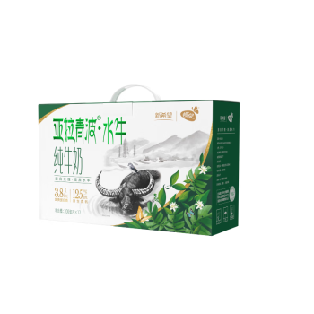 diequan 蝶泉 新希望亚拉青波水牛纯牛奶200ml*12*3箱装 全脂高钙纯牛奶 ￥99