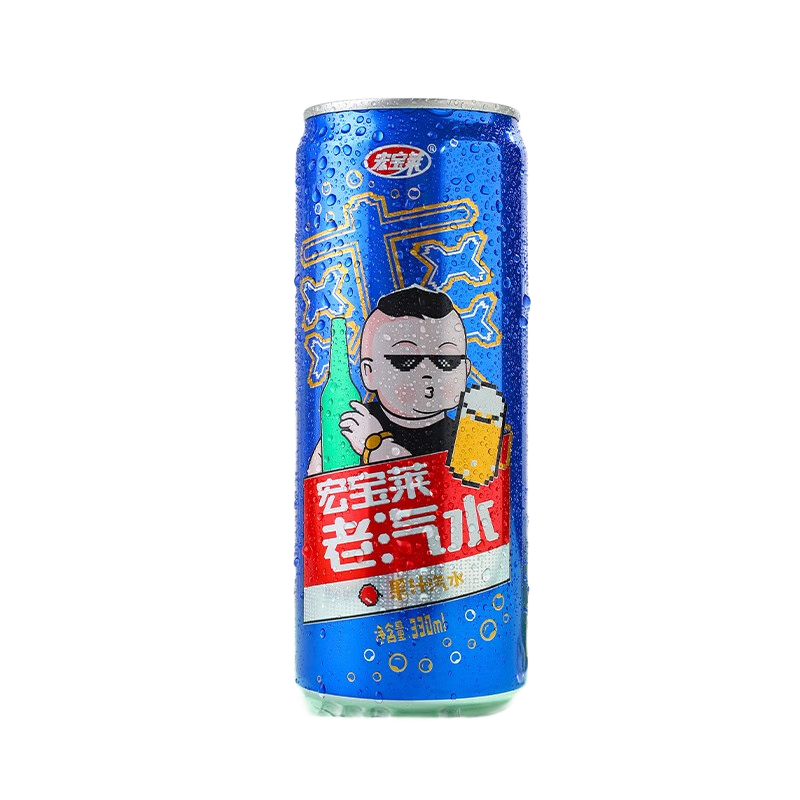 宏宝莱 原味/桔味老汽水 330ml*24罐 2件 共48罐 69.8元（合34.9元/件）