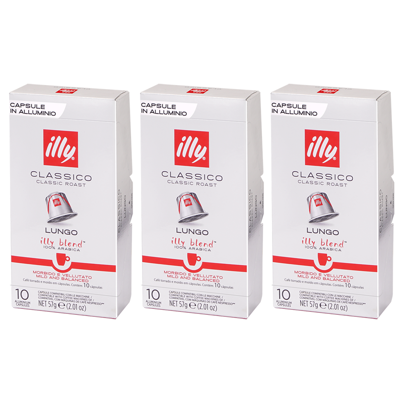 illy 意利 法国原装意利咖啡胶囊纯黑咖啡美式意式适用浓遇胶囊机 美式中度