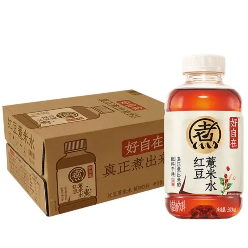 元气森林 好自在红豆薏米水 500ml 12瓶装 35元