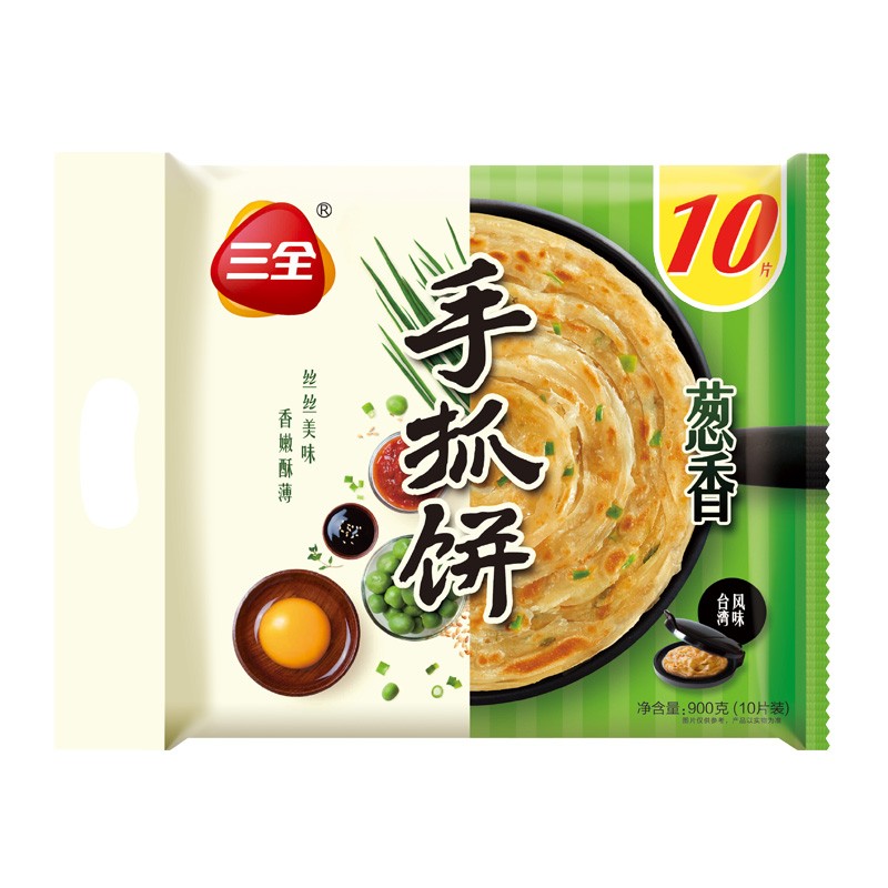 三全 葱香手抓饼 台湾风味 320g 7.37元（需用券）