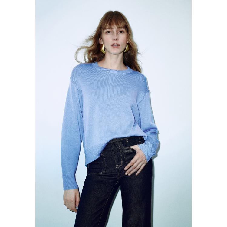 超V会员：UR 秋冬简约休闲百搭宽松针织衫UWB940012 79元