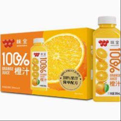 再降价、临期品：味全 100﹪橙汁 300ml*10瓶 整箱装 34.9元包邮（需用券）