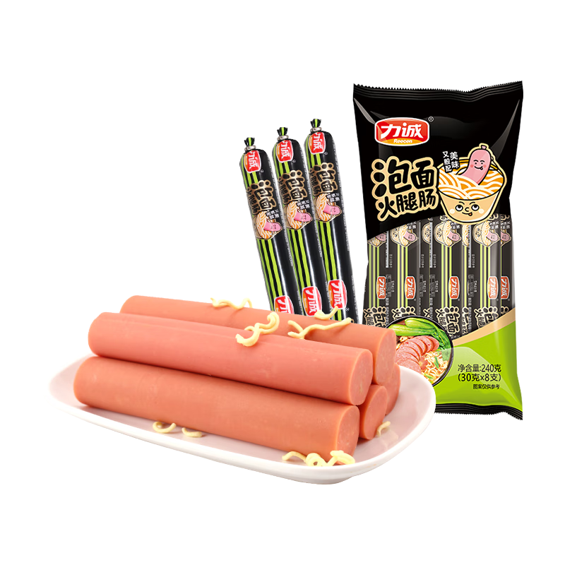 PLUR会员：力诚 泡面火腿肠 240g 6.44元