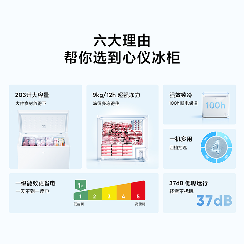 MIJIA 米家 小米203L小冰柜家用冷柜小型商用大容量米家冰箱 799元（需用券）