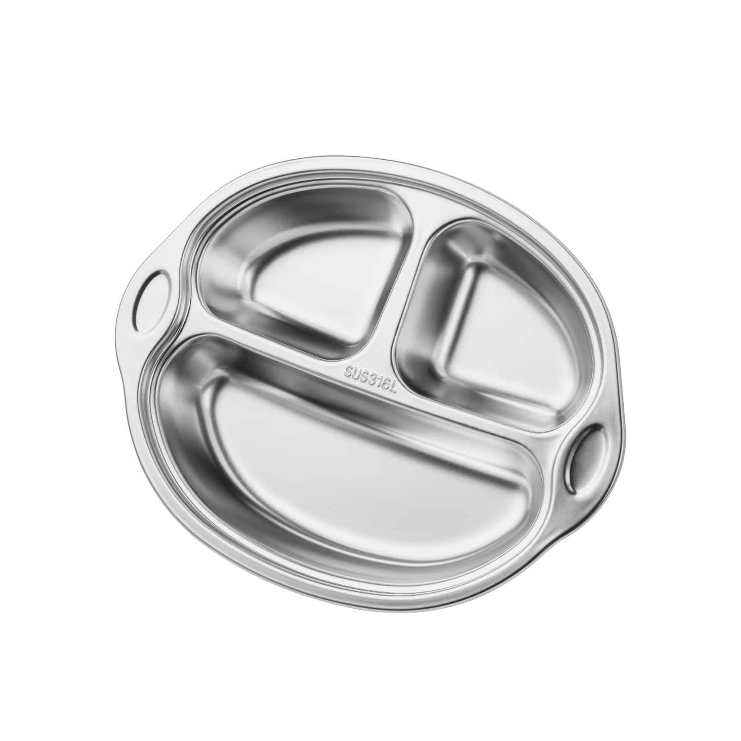 如山 316L不锈钢餐盘 食品级 儿童家用宝宝餐具 29.5元