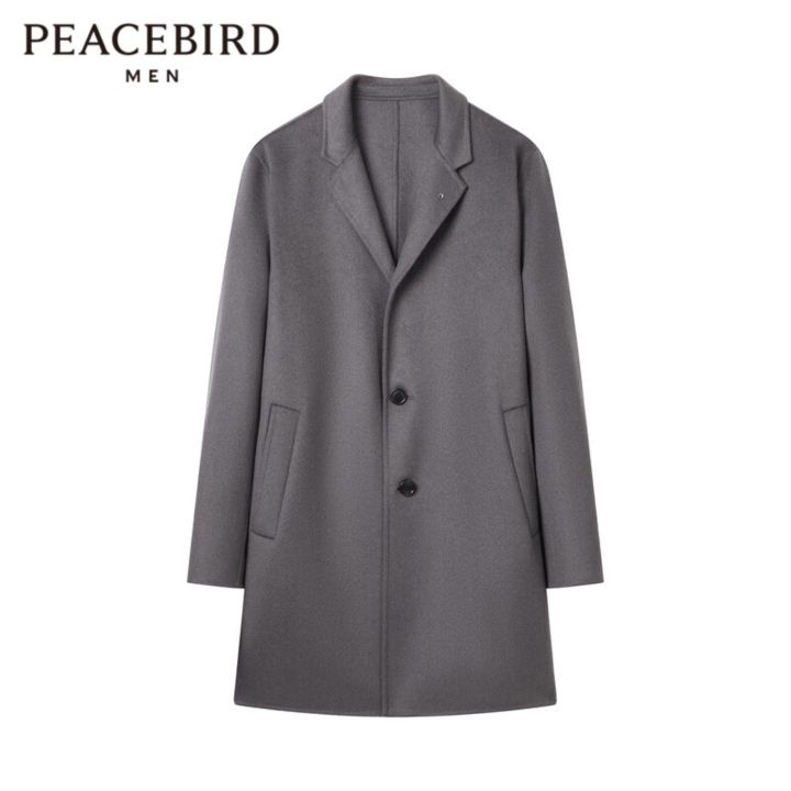 PEACEBIRD 太平鸟 毛呢大衣 B1AAC4202 灰色 XXL 226.55元