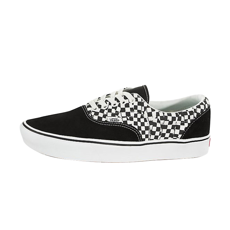 VANS 范斯 万斯）低帮ComfyCush棋盘格拼接Era情侣板鞋 Black 黑色 35 ￥115.5