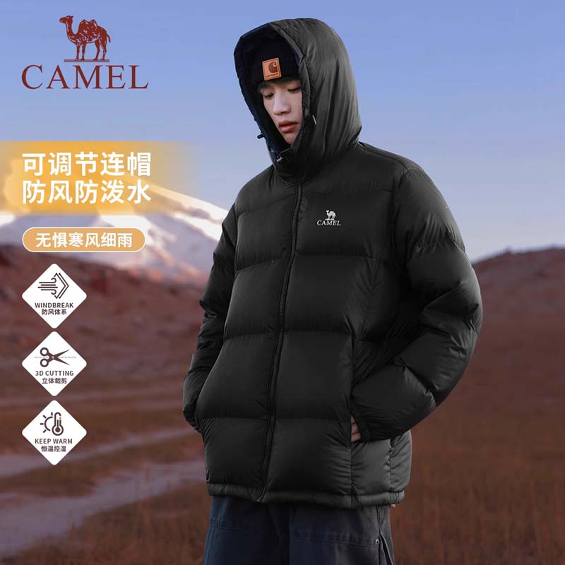 88VIP：CAMEL 骆驼 旅行户外 A1W2PN121J 男女同款羽绒服 379.05元