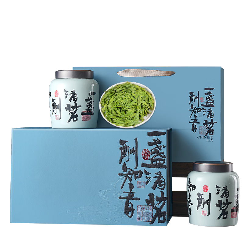 plus、需首购：杰盈绿茶龙井250g 2024新茶明前茶叶礼盒装年货节高端送礼 55.41