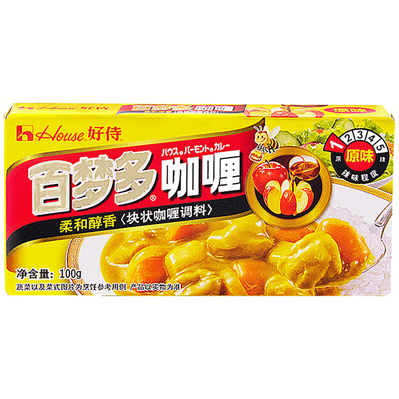 House 好侍 百梦多咖喱 原味 100g 5.6元（需买5件，需用券）