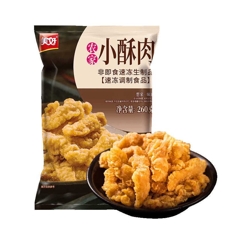 美好 za炸鸡 猪排 半成品零食农家小酥肉 260g*任选6件 63.22元（10.54元/件）