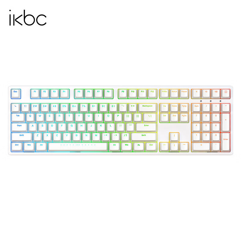 ikbc F210白色 茶轴 RGB光 机械有线键盘 259元