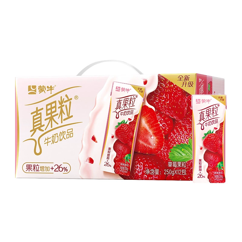 88VIP：蒙牛 真果粒草莓味牛奶饮品 250g*12盒礼盒装 21.75元包邮（双重优惠）