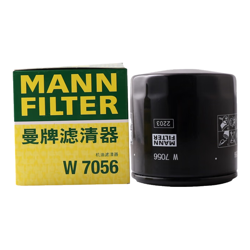 曼牌（MANNFILTER）机油滤清器机滤机油滤芯W7056凯迪拉克君威君越GL8威朗昂科