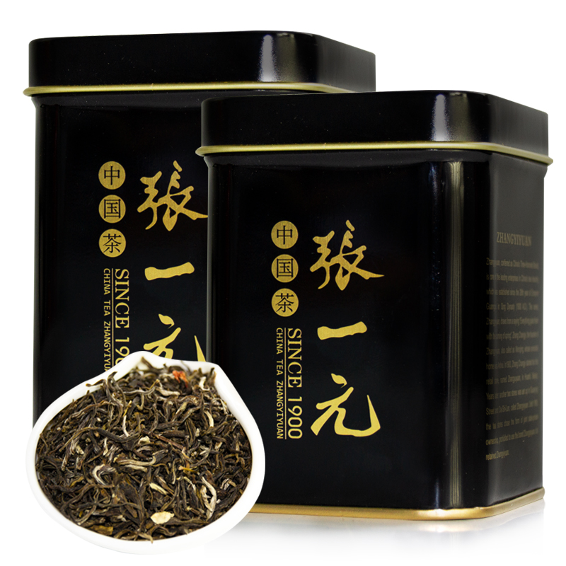 张一元 茉莉花茶 特级 100g 黑罐2罐组 84.55元