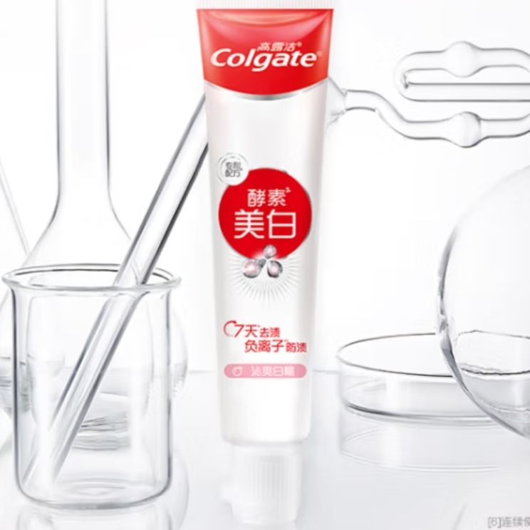 Colgate 高露洁 活性酵素美白牙膏 沁爽白桃味 40g/支*11件 返后12.28元，合1.12元