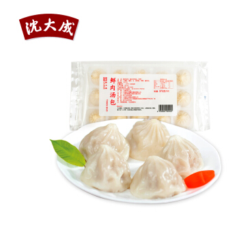 PLUS会员：沈大成 鲜肉汤包 375g*1袋（15只 ） 7.74元包邮