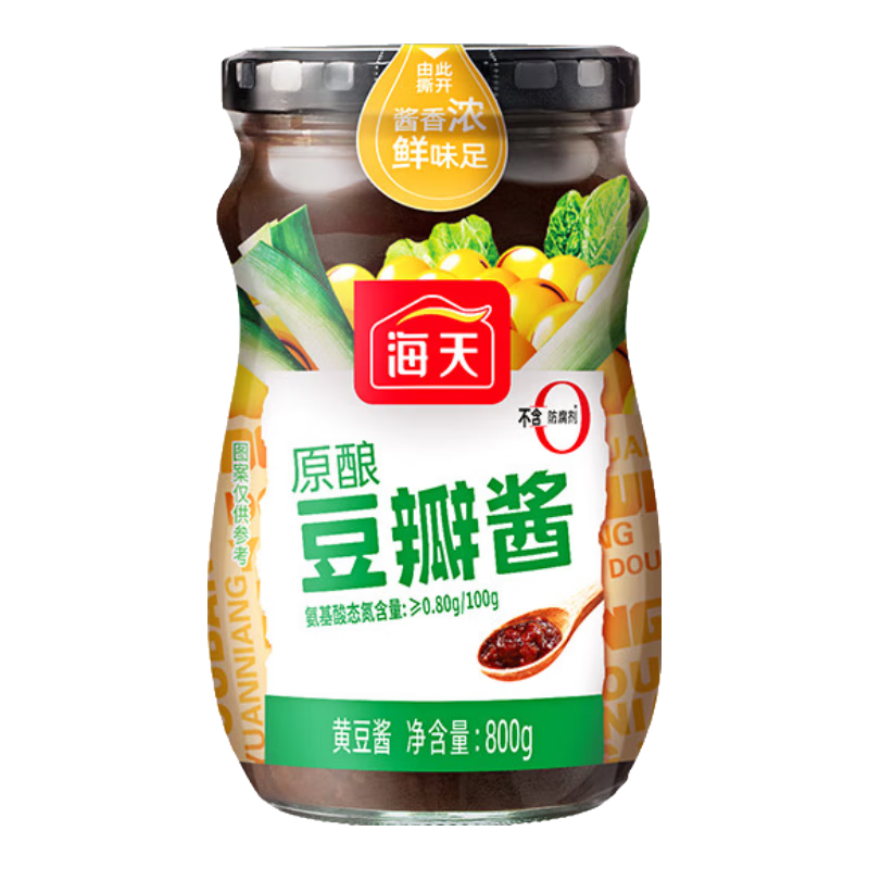 海天 原酿豆瓣酱 800g 0防腐 调味酱 6.56元
