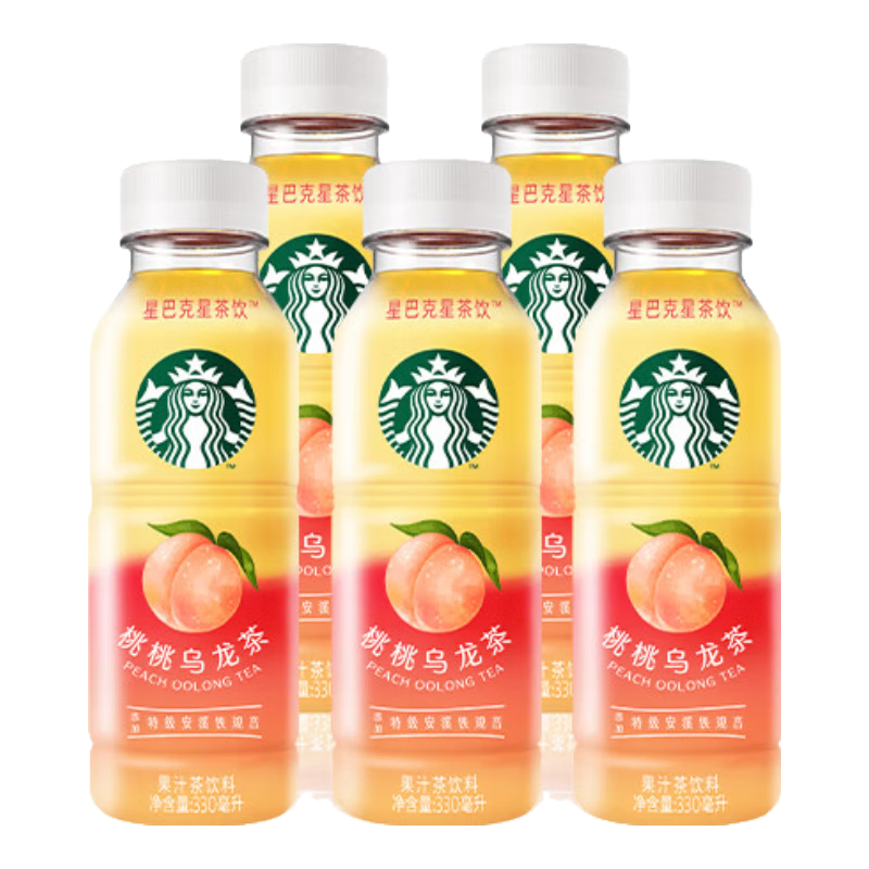 星巴克（Starbucks）星茶饮 桃桃乌龙茶 330ml*6瓶 29.9元包邮（需领券）