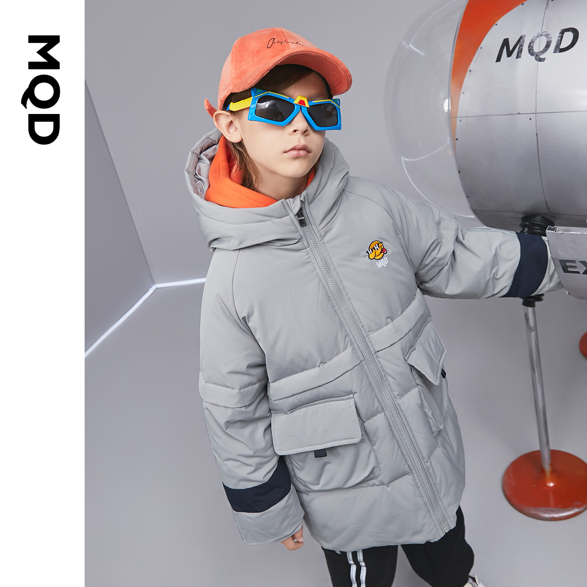 MQD 马骑顿 童装男童中长款加厚羽绒服儿童21冬装新 197.24元