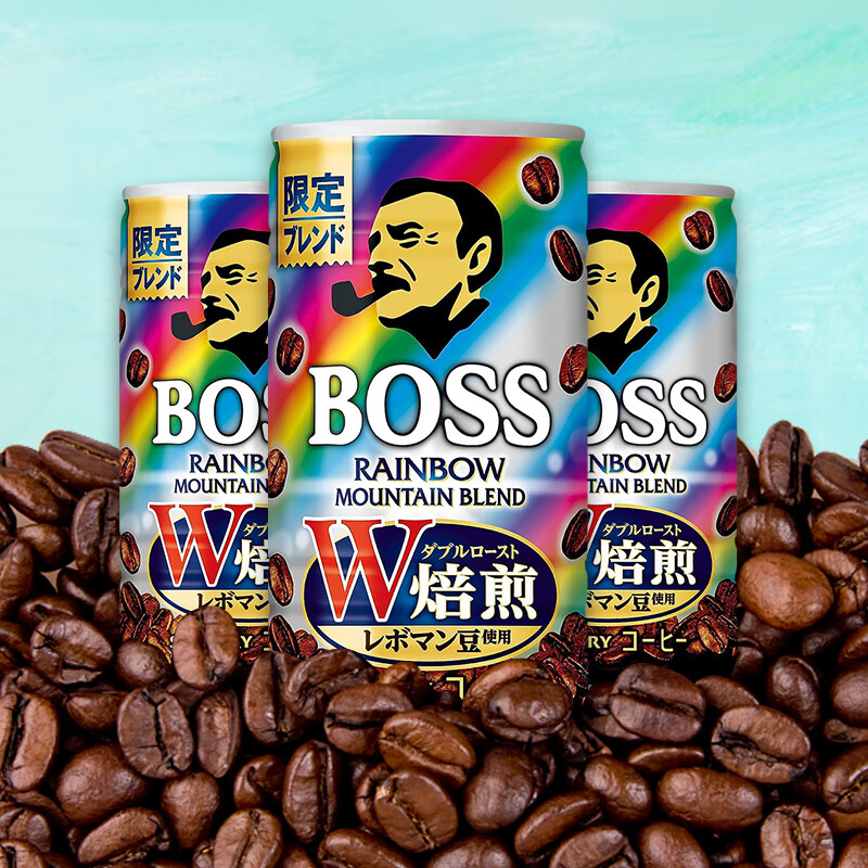 SUNTORY 三得利 BOSS老板彩虹牛乳咖啡饮料 185g*3罐 18.66元（需用券）