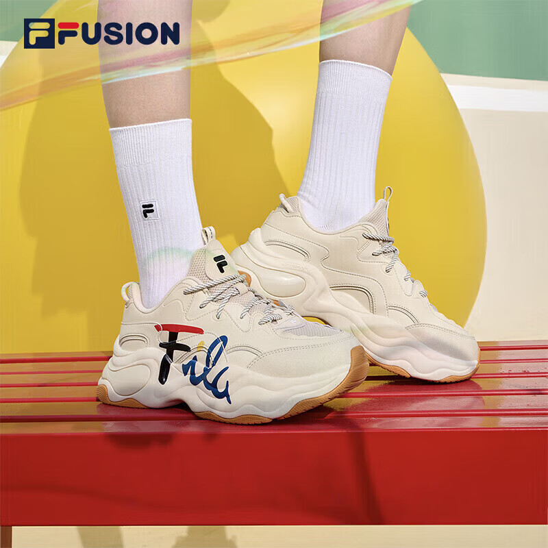 PLUS会员：FILA FUSION 斐乐 BUBBLE老爹休闲跑步鞋百搭泡泡鞋 445.11元包邮（需凑