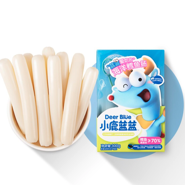 小鹿蓝蓝 海洋鳕鱼肠 原味 300g 18.51元（需买3件，需用券）