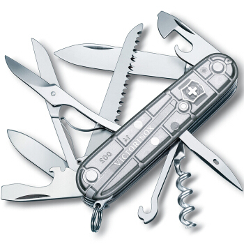 VICTORINOX 15项多功能水果刀刀折叠刀透明银1.3713.T7 120.65元（需用券）