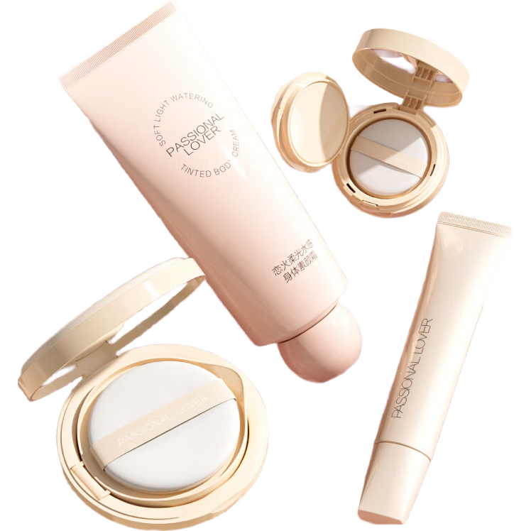 恋火 PL看不见气垫彩妆礼盒套装象牙白 干皮妆前粉底素颜霜母亲节 80.7元（