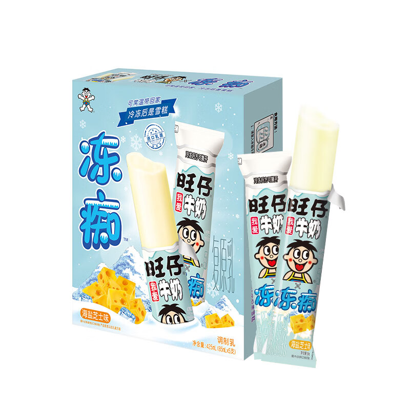 旺旺 冻痴 海盐芝士味 85ml*5支 9元/件 包邮（需买5件，共36元，双重优惠）