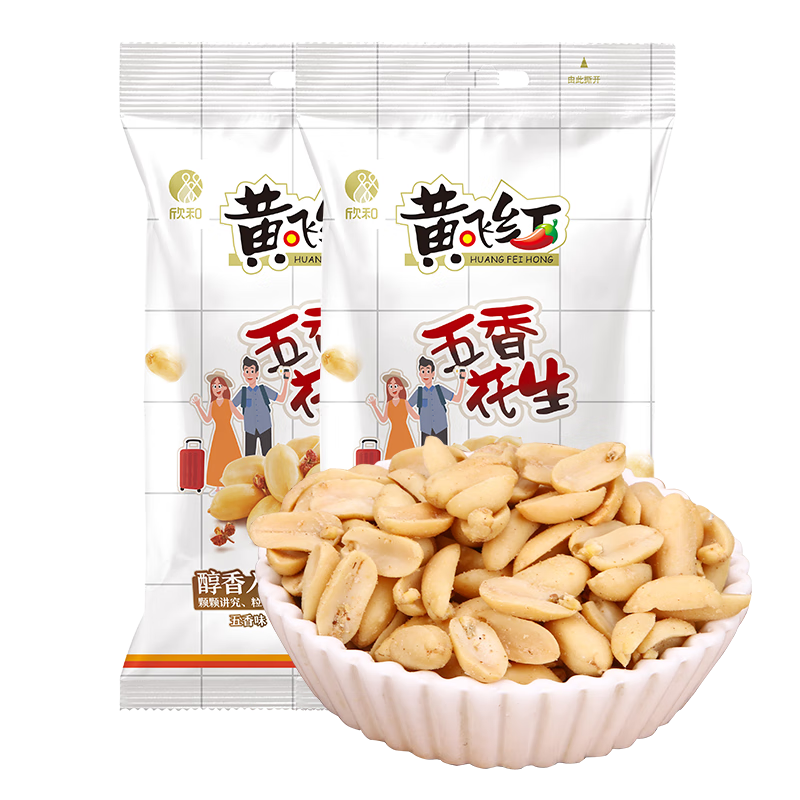 PLUS会员:黄飞红 花生410g*2袋 22.41元（需领券）