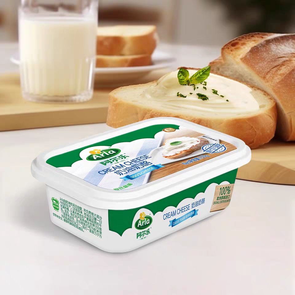 临期品、面包的完美搭档：Arla 爱氏晨曦 丹麦涂抹奶油奶酪 150g*3 49.9元包邮