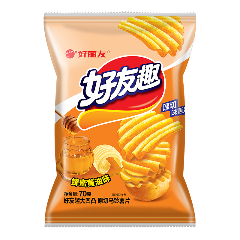 好丽友（ORION）好友趣薯片 蜂蜜黄油味70g*3件 11.58元（合3.86元/件）