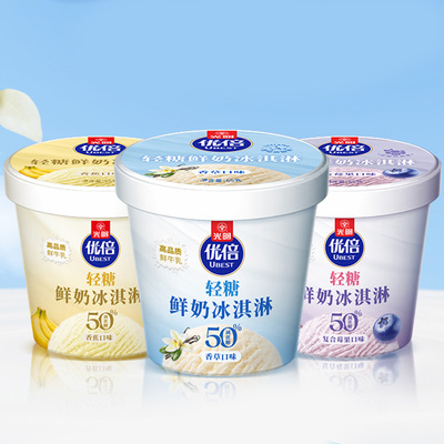光明優倍輕糖鮮奶冰淇淋65g/杯 59元(合5.9元/件)
