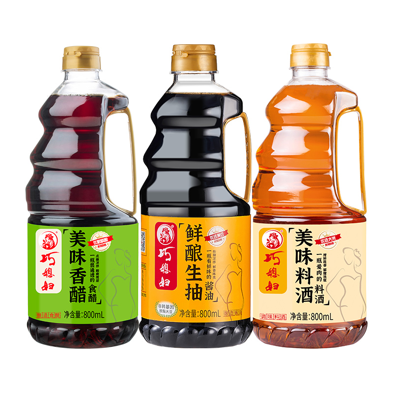 88VIP：巧媳妇 鲜酿生抽料酒香醋800ml*3瓶 15.06元（需用券）