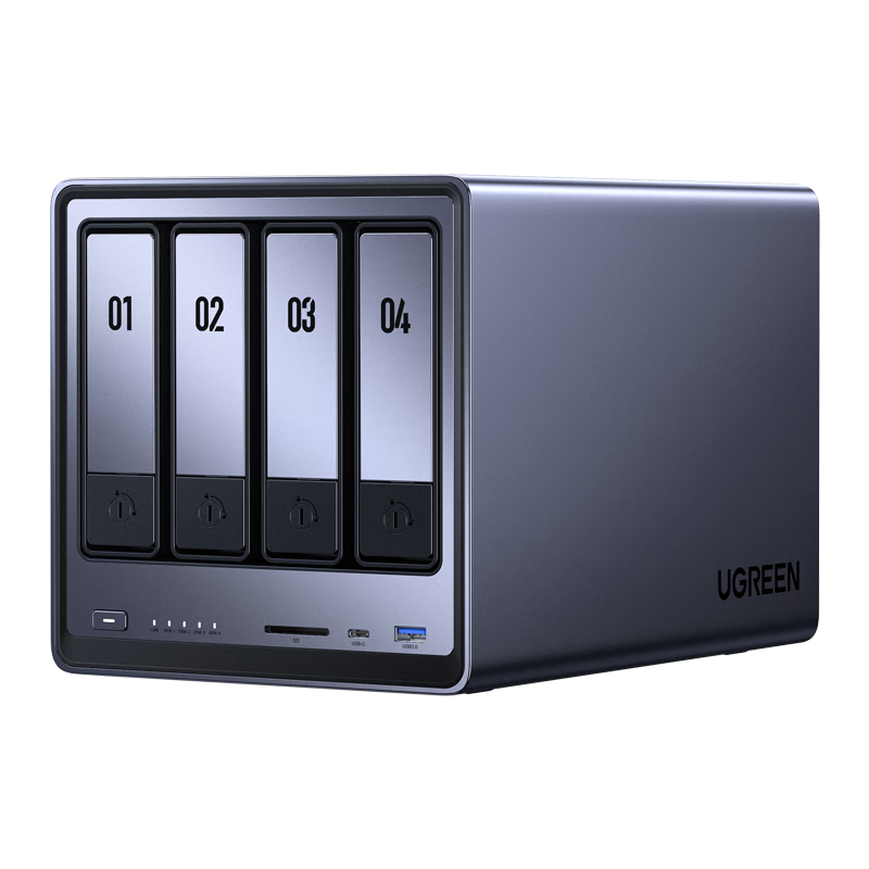 PLUS会员：UGREEN 绿联 私有云 DXP4800 8G版 四盘位NAS网络存储 配酷狼硬盘（8TB*4