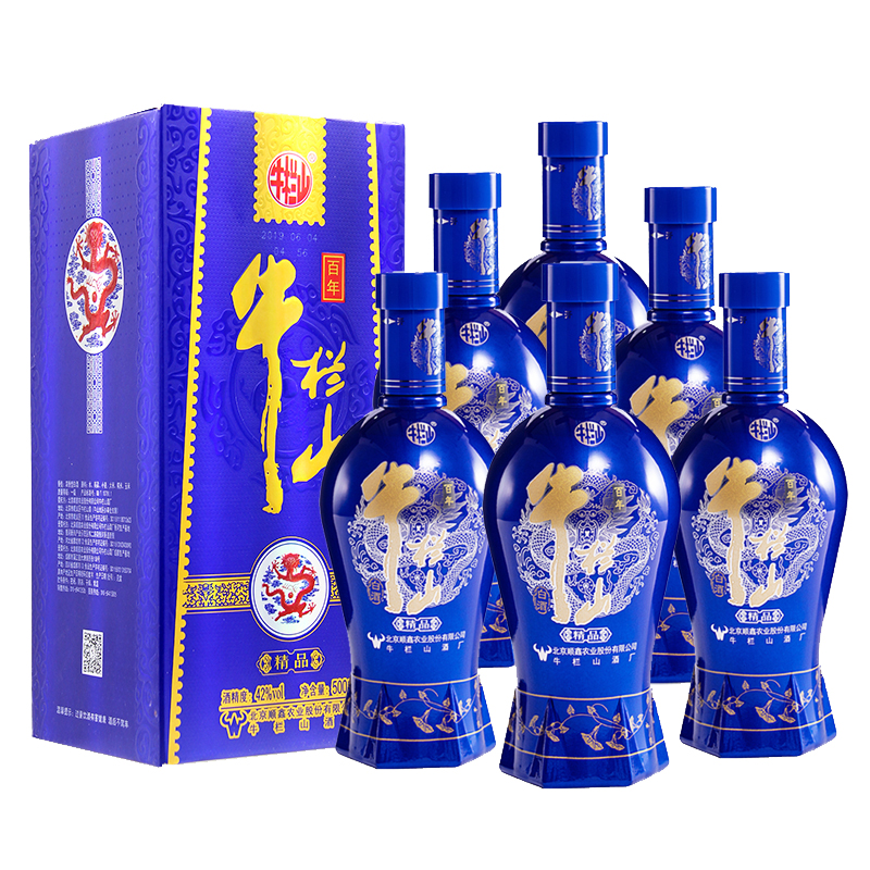 牛栏山 百年牛栏山 精品 蓝瓷 42%vol 浓香型白酒 500ml 135.85元